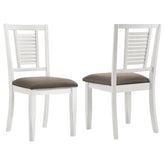 Best Furniture Outlet - Coaster - Appleton Wood Dining Side Chair Distressed White (Set of 2) - 110412